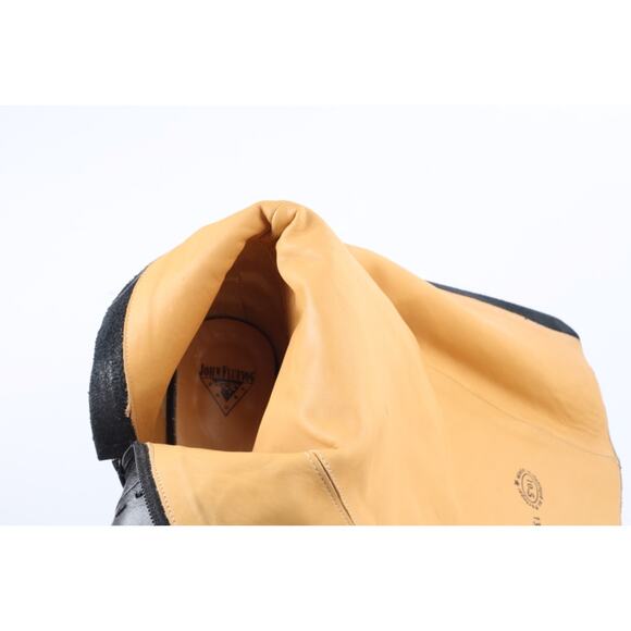 JOHN FLUEVOG Britney Black Leather Knee High Western Cowgirl Boots Size 10.5 - Picture 15 of 16